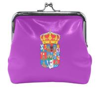 Simpatico portamonete a forma di animale per uomo e donna, in pelle, con chiusura a bacio, bandiera della provincia di Guadalajara, piccolo portamonete per ragazze