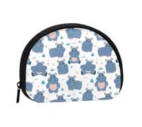 Simpatico portamonete a forma di ippopotamo, grazioso mini portamonete da donna, piccolo portamonete