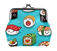 Simpatico portamonete con fibbia Kawaii Japenese Sushi Pattern