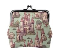Simpatico portamonete da donna con stampa Castle02 delle fiabe con serratura a bacio, per monete, carte, piccoli oggetti