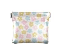 Simpatico portamonete da donna in pelle con fiori colorati, organizer per carte, per donne, ragazzi e ragazze, Simpatici fiori colorati, 1 size