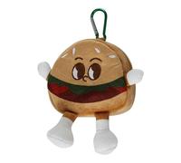 Simpatico portamonete in peluche, portamonete con hamburger divertente per toast, portamonete con faccina per pane tostato, portachiavi portamonete cartone animato, borsa portamonete portachiavi porta