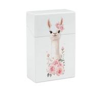 Simpatico portasigarette a forma di lama con fiori, in plastica, con scatola portasigarette, accessori portatili per fumatori, per uomini e donne