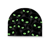 Simpatico portatovaglioli in acrilico rustico con gatto nero felice Halloween per esterni, sala da pranzo, autoportante portatovaglioli per cucina, decorazione domestica per feste, matrimoni, eventi