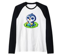 Simpatico Prato a Forma di Pinguino per Gli Amanti del Giardino Maglia con Maniche Raglan