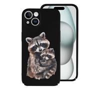 Simpatico procione acquerello divertente custodia protettiva leggera compatibile con iPhone 15/15 Plus/15 Pro/15 Pro Max protezione divertente