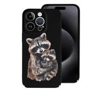 Simpatico procione acquerello divertente custodia protettiva leggera compatibile con iPhone 15/15 Plus/15 Pro/15 Pro Max protezione divertente