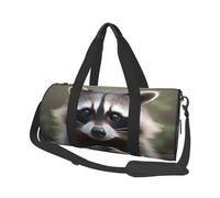 Simpatico procione borse da viaggio di grande capacità e borse sportive maniglie ad anello nella parte superiore borse del fine settimana e borse rotonde possono essere utilizzate sia da uomini che da