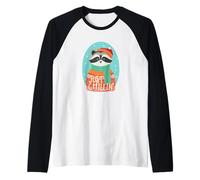 Simpatico Procione Invernale Just Chillin' Accogliente Maglia con Maniche Raglan