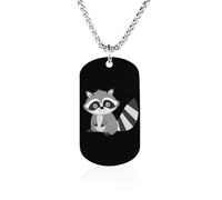 Simpatico procione moda commemorativo collane stampato titanio acciaio ciondolo gioielli novità immagine collana Dog Tag per uomini donne