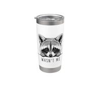 Simpatico procione non era me divertente panda spazzatura che sbircia arte animale Bicchiere termico in acciaio inox doppia parete