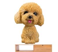 Simpatico pupazzo a forma di cagnolino - Ornamento a forma di cane che annuisce in resina ad alta emulazione per il cruscotto 'auto, decorazione della scrivania di casa e ufficio, regalo divertent