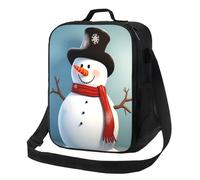 Simpatico pupazzo di neve borsa per il pranzo per donne e uomini, borsa termica per il pranzo, riutilizzabile, a prova di perdite, contenitori per alimenti a tracolla, borsa per pasti per lavoro