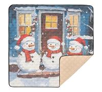 Simpatico pupazzo di neve grande ed elegante tappetino da gioco per la cura del bambino per pavimento resistente all'acqua pieghevole Baby Play pancia tappetino per neonati neonati bambini piccoli