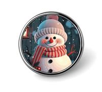 Simpatico pupazzo di neve rotondo distintivo carino spilla cappelli giacche decorazione personalizzata spilla abbigliamento gioielli accessori per festa di nozze regalo