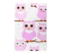 Simpatico puzzle con gufo. Puzzle in legno per adulti e bambini, decorazioni impegnative