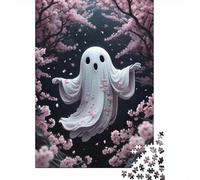 Simpatico puzzle di fantasmi dei cartoni animati, giochi stimolanti per famiglie, puzzle in cartone riciclato al 100% per bambini adulti, regalo di compleanno, 1000 pezzi (75x50 cm)