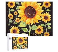 Simpatico puzzle di girasole per adulti 520 pezzi unico puzzle in legno regalo impegnativo puzzle per serate di gioco in famiglia 38 x 50 cm