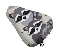 Simpatico Raccoon Bike Seat Copertura Antipioggia Impermeabile Antipolvere Bici Sella Cuscino Morbido Sedile Della Bicicletta Pad Coperture con Coulisse per Uomo Donna