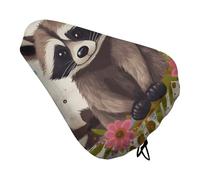 Simpatico Raccoon Bike Seat Copertura Antipioggia Impermeabile Antipolvere Bici Sella Cuscino Morbido Sedile Della Bicicletta Pad Coperture con Coulisse per Uomo Donna