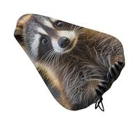 Simpatico Raccoon Bike Seat Cover per Uomini Donne Idrorepellente Esercizio Bike Cuscino Sedile Regolabile Sella Della Bicicletta per Outdoor Bike