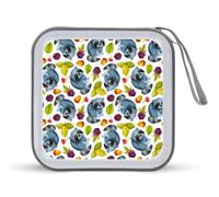 Simpatico Raccoon Divertente CD Case Holder Organizer 40 Capacità DVD Collection Storage Bag Portafoglio per Auto Casa Viaggio