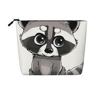 Simpatico Raccoon Stampato Viaggio Trucco Bag Imitazione Lino Borse Cosmetiche Impermeabile Cosmetico Organizer per le Donne
