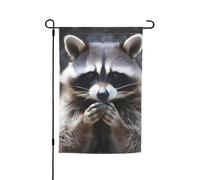 Simpatico Raccoon Yard Garden Flag Spring Garden Flags St Patricks Day Garden Flag Outdoor Decor 12inx18in Bandiera in fibra di poliestere