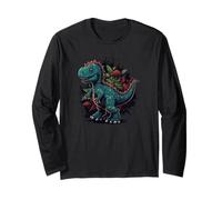 Simpatico Regalo per Gli Amanti dei Dinosauri per Bambini Divertente Jungle Rex Maglia a Manica
