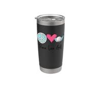 Simpatico regalo per golfisti da donna, divertente, per la pace e l'amore Bicchiere termico in acciaio inox doppia parete