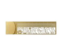Simpatico righello segnalibro vuoto 2 in 1 con di incorporata 10 cm | Il profilo raffinato ed elegante funge da bellissimo arredamento per la scrivania, leggero e facile da trasportare nei libri