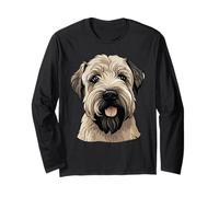 Simpatico Ritratto di Wheaten Terrier con Rivestimento Morbido - Dog Lover Art Maglia a Manica