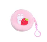 Simpatico sacchetto di fragola Kawaii piccolo portamonete sacchetto Y2k portachiavi con cerniera Cutecore Animal borsa accessori, Coniglietto, Onesize, Carino, Vintage, Y2k, Preppy