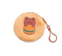 Simpatico sacchetto di fragola Kawaii piccolo portamonete sacchetto Y2k portachiavi con cerniera Cutecore Animal borsa accessori, Marrone, Onesize, Carino, Vintage, Y2k, Preppy