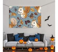 Simpatico scoiattolo grande cartello decorativo per feste, 119 x 180 cm, sfondo personalizzato da appendere alla parete, striscioni per compleanno, bandiera, feste, sfondo fotografico per matrimoni