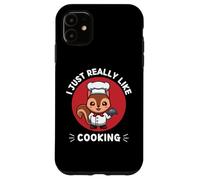 Simpatico scoiattolo I Just Really Like Cooking Kawaii Estetica Custodia per iPhone 11