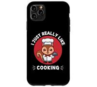 Simpatico scoiattolo I Just Really Like Cooking Kawaii Estetica Custodia per iPhone 11 Pro Max