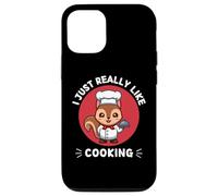 Simpatico scoiattolo I Just Really Like Cooking Kawaii Estetica Custodia per iPhone 12/12 Pro