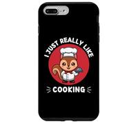 Simpatico scoiattolo I Just Really Like Cooking Kawaii Estetica Custodia per iPhone 7 Plus/8 Plus