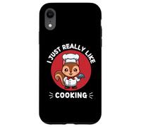Simpatico scoiattolo I Just Really Like Cooking Kawaii Estetica Custodia per iPhone XR