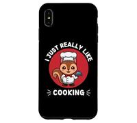 Simpatico scoiattolo I Just Really Like Cooking Kawaii Estetica Custodia per iPhone XS Max