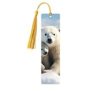Simpatico segnalibro in legno a forma di orso polare, per uomini, donne, insegnanti, regalo vintage, fatto a mano, segna libri per leggere le pagine, etichette regalo da appendere, ornamenti