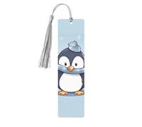 Simpatico segnalibro in legno a forma di pinguino, segnalibro fai da te in legno con nappe colorate, etichette regalo in legno, regalo insolito per gli amanti dei libri, uomini e donne