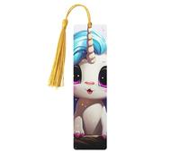 Simpatico segnalibro in legno a forma di unicornio, per uomini, donne, insegnanti, regalo vintage, fatto a mano, segna libri per leggere le pagine, etichette regalo da appendere, ornamenti segnalibri