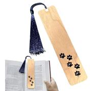 Simpatico segnalibro in legno a tema animale domestico, segnalibro con tracciamento dei libri, segni di design con cane e gatto, realizzato a mano estetico, lavagna sottile con venature naturali, per