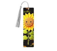 Simpatico segnalibro in legno con girasole per gli amanti dei libri, segnalibri fai da te in legno da appendere con nappe colorate, etichette in legno, ornamenti, regalo insolito per uomini e donne