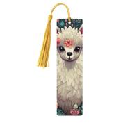 Simpatico segnalibro in legno floreale con lama per uomini, donne, insegnanti, regalo vintage fatto a mano, segna libri per leggere pagine marcatori da appendere etichette regalo ornamenti segnalibri