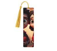 Simpatico segnalibro in legno per uomini donne insegnanti regalo vintage fatto a mano segni di libri per leggere pagine marcatori da appendere etichette regalo ornamenti segnalibri in legno con nappa