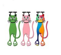 Simpatico segnalibro multicolore a forma di gattino, kit per la creazione di segnalibri in acrilico a forma di gatto, regalo divertente per gli amanti dei gatti, segnalibro per animali domestici per