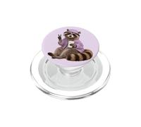 Simpatico segno della pace del caffè procione per gli amanti degli animali PopSockets PopGrip per MagSafe